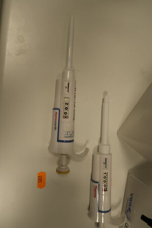7 stk. pipetter SARTORIUS, THERMO SCIENTIFIC