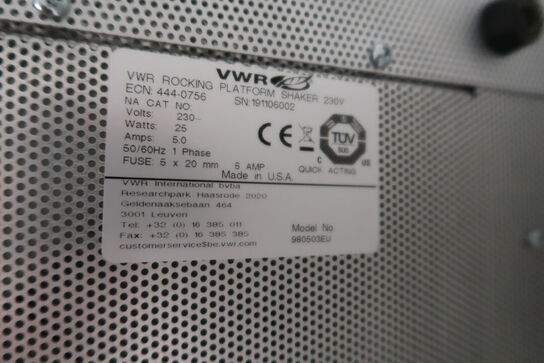 Rotation/rocking shackers VWR Rocking Platform Shaker