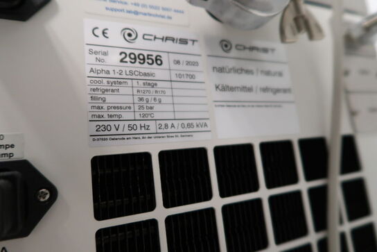 Frysetørrer CHRIST Alpha 1-2 LSCBasic