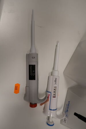 7 stk. pipetter SARTORIUS, THERMO SCIENTIFIC