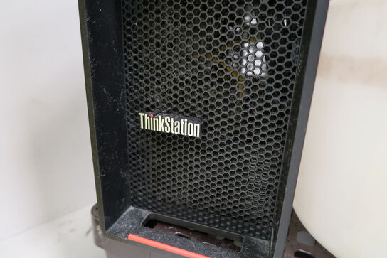 Computerskærm ASUS, computer LENOVO ThinkStation, tastatur og mus