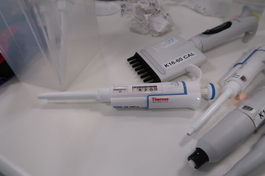 7 stk. pipetter SARTORIUS, THERMO SCIENTIFIC