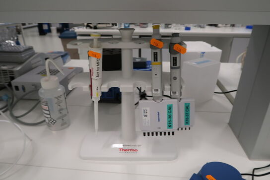 Stativ med 3 stk. pipetter THERMO SCIENTIFIC, EPPENDORF Research Plus