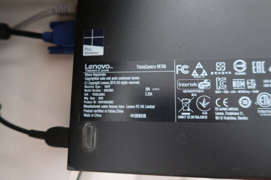 Computerskærm HP 24m, tastatur, mus, computer LENOVO ThinkCentre M700