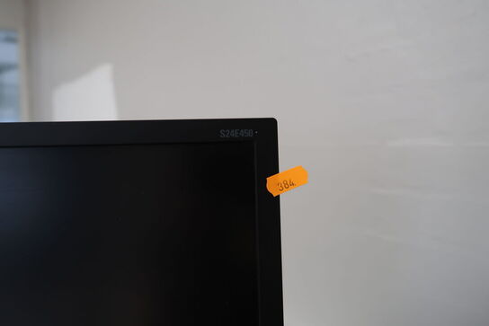 Computerskærm SAMSUNG S24E450, tastatur, mus, computer HP TPC-F127-SF