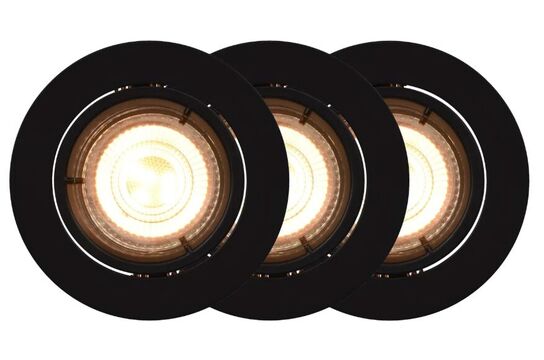 5 stk. nordlux carina smart m. app styring 3-kit børstet sort(ubrugt)