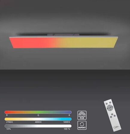 5 stk. yukon led Loftslampe rgb 80 cm m. remote(ubrugt)