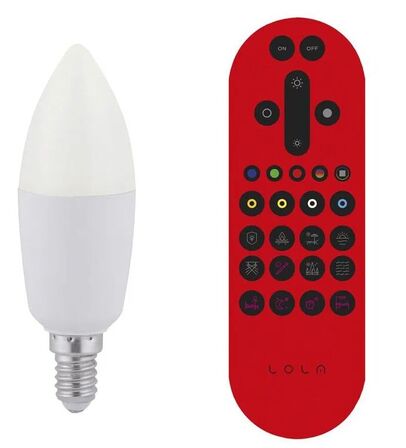 5 stk. Smart Light Bulb E14 rgb + cct app inkl. fjernbetjening(ubrugt)
