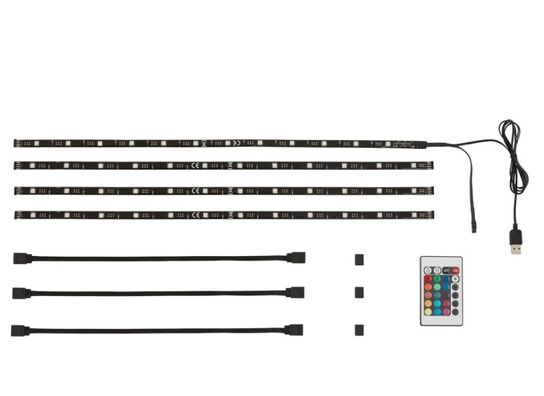 5 stk. briloner rgb led tv lys sæt med remote(ubrugt)