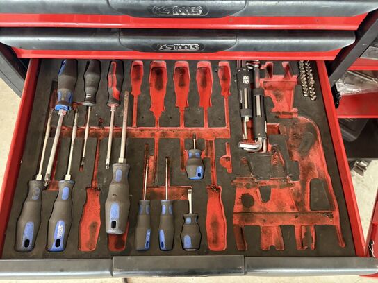 Værkstedsrullebord med indhold KS TOOLS
