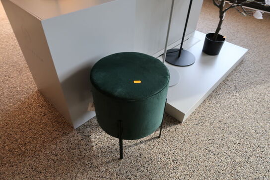 Taburet grøn velour