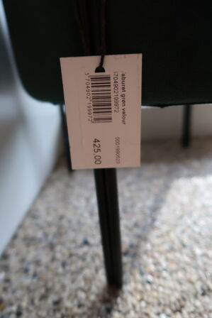 Taburet grøn velour