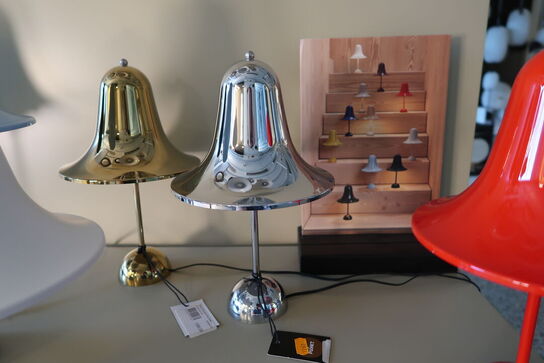 Bordlampe VERNER PANTON Pantop Portable Shiny Chrome