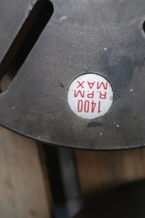 Planskive til drejebænk 1400 R.P.M MAX