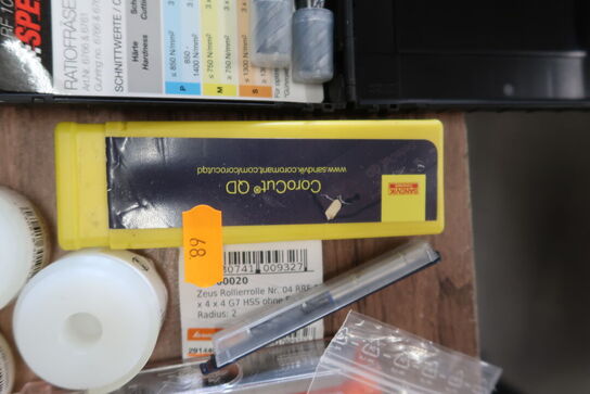 Diverse bor, bits, knivblade, m.v.