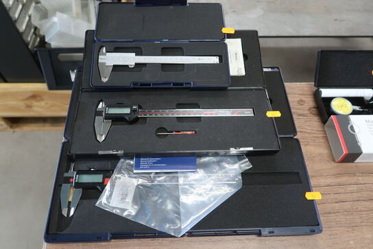 3 stk. skydelære MAHR & MITUTOYO