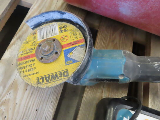 Vinkelsliber, batteri og oplader - MAKITA DGA506