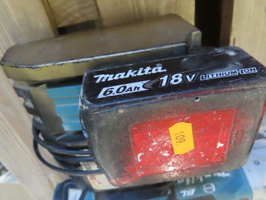 Vinkelsliber, batteri og oplader - MAKITA DGA506