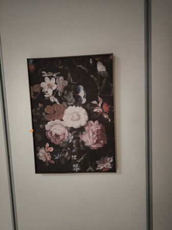 2 stk. billeder på stoftryk