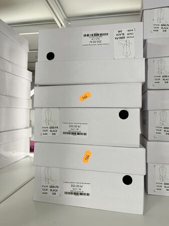 3 par støvler i blandet størrelser