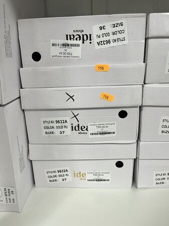 3 par støvler i blandet størrelser