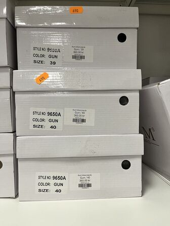 3 par støvler i blandet størrelser