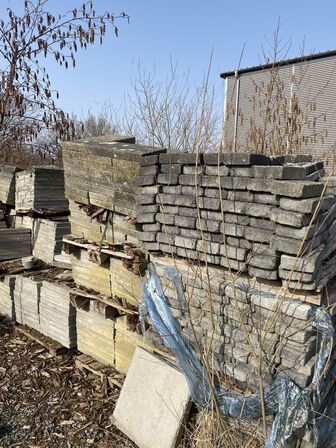 Stort parti fliser, assorterede