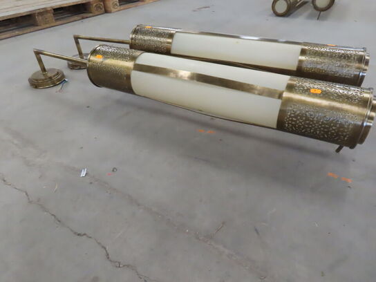 2 stk. Store Marokkamske Væglamper i messing