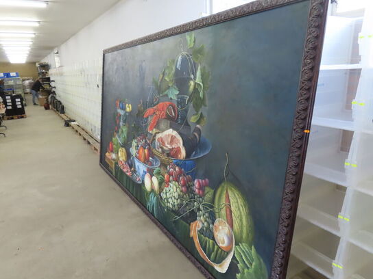 Stort Maleri i ramme (Stilleben)