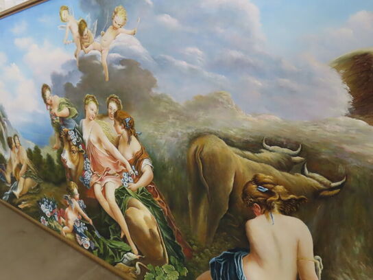 Stort Maleri i ramme (Barok/Rokoko stil)