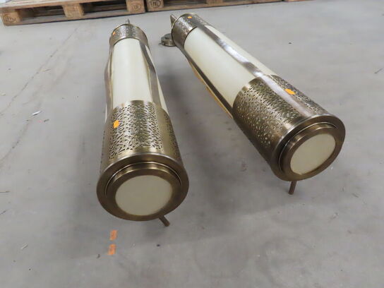 2 stk. Store Marokkamske Væglamper i messing