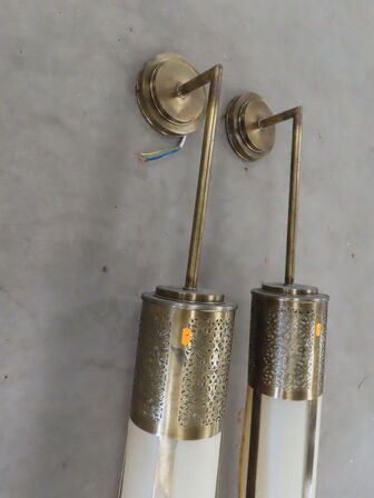 2 stk. Store Marokkamske Væglamper i messing