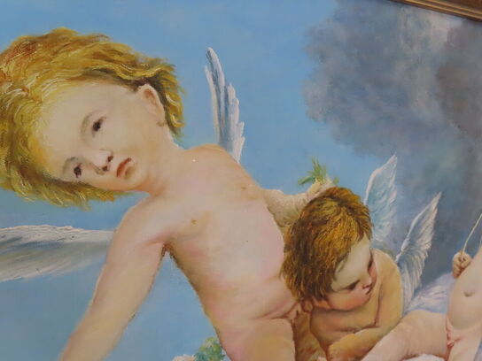 Stort Maleri i ramme (Barok/Rokoko stil)