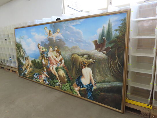 Stort Maleri i ramme (Barok/Rokoko stil)