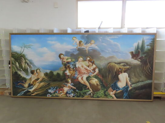 Stort Maleri i ramme (Barok/Rokoko stil)