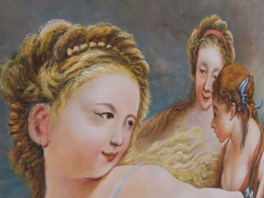 Stort Maleri i ramme (Barok/Rokoko stil)