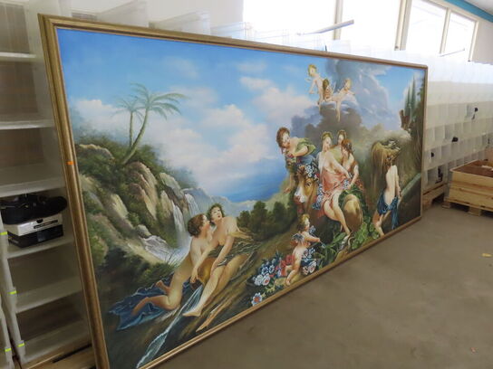 Stort Maleri i ramme (Barok/Rokoko stil)