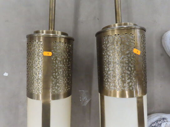 2 stk. Store Marokkamske Væglamper i messing