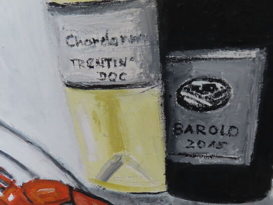 Stort Maleri i ramme (Art deco/cabaret stil)