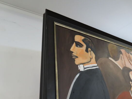 Stort Maleri i ramme (Art deco/cabaret stil)