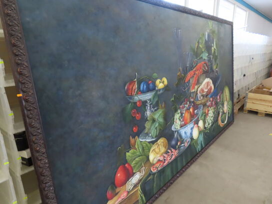 Stort Maleri i ramme (Stilleben)