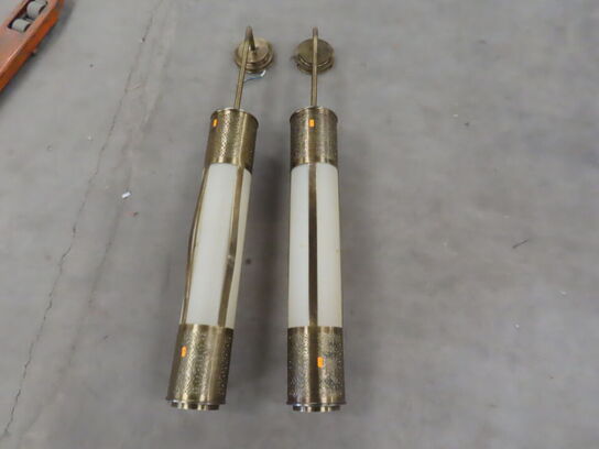 2 stk. Store Marokkamske Væglamper i messing