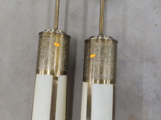 2 stk. Store Marokkamske Væglamper i messing