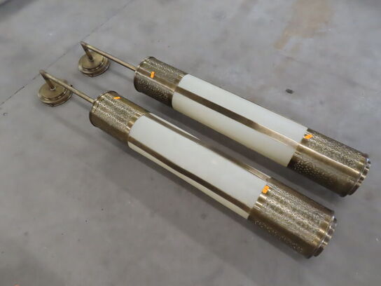 2 stk. Store Marokkamske Væglamper i messing