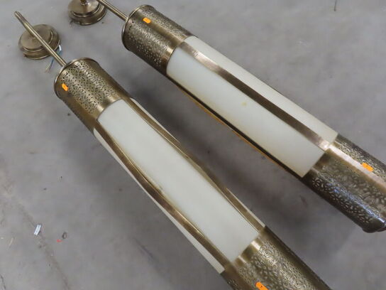 2 stk. Store Marokkamske Væglamper i messing