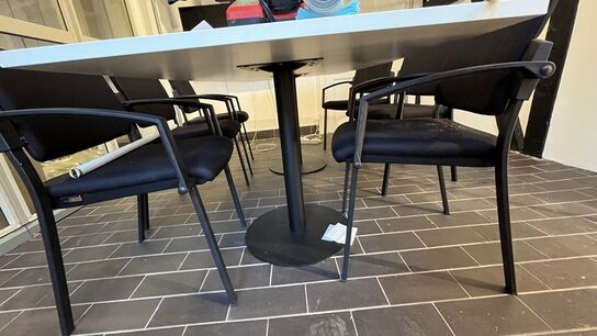 Mødebord 220 x 92 Cm, 6 Stk. Stole