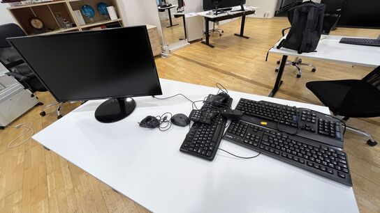 Skærm SAMSUNG 27", Div.  Mus & Tastatur LOGITECH