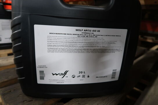 20 liter hydraulikolie WOLF Arow ISO 46