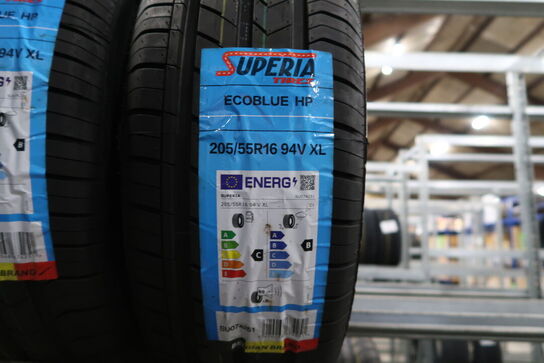3 stk. dæk SUPERIA 205/55R16 94V XL 