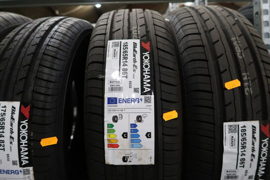 4 stk. dæk YOKOHAMA 185/65R14 86T